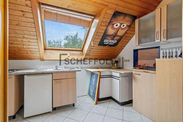 Küche im Dachgeschoss