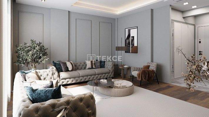 Apartments in a Complex with Pool Near the Beaches in İzmir