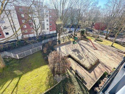 Blick auf den Spielplatz