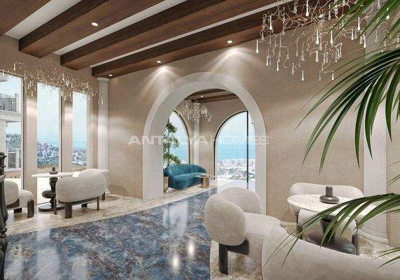 Sea View Apartments in a Luxury Complex in Kargicak Alanya