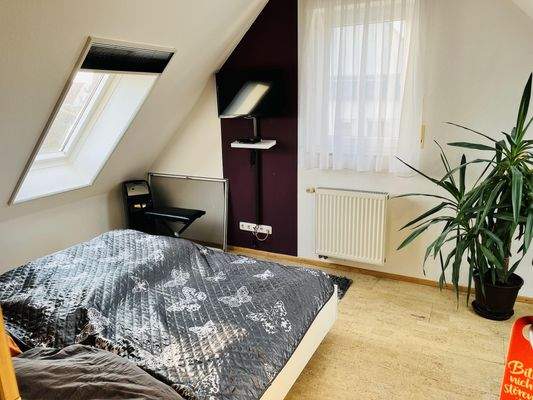 Schlafzimmer im Spitzboden