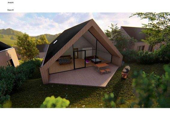 Ansicht Garten zur Terrasse