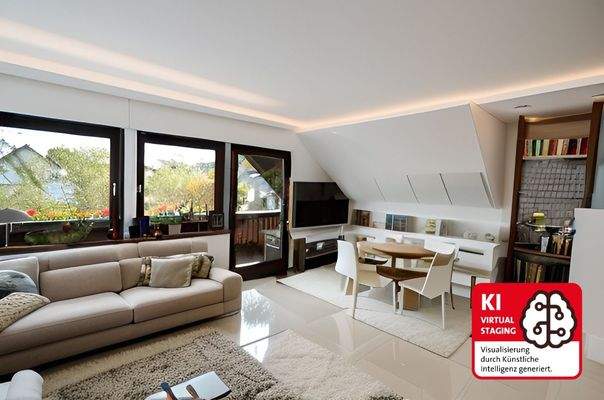 Beispiel: Wohnraum im DG