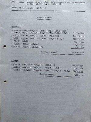 Umbauter Raum-Berechnung 