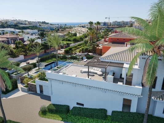 Neubau-Villa mit Pool und Meerblick in Porto de Mó