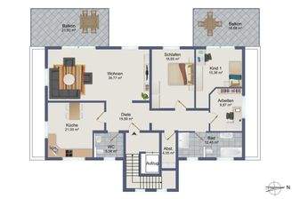 Grundriss Möblierungsvorschlag