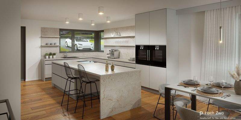 Offener Koch- u. Essbereich