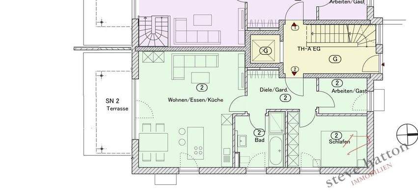 12600 Grundriss EG-Haus 1 WE 2