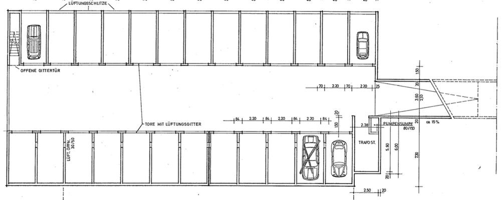 Grundriss Tiefgarage