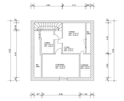 Grundriss Obergeschoss