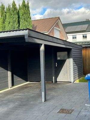 Carport mit Fahrradschuppen 