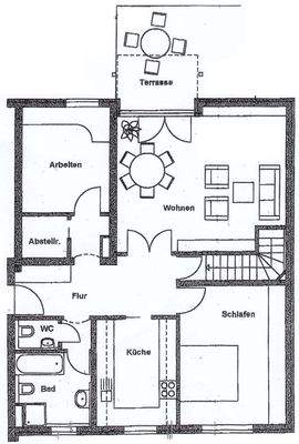 Grundriss Gartenwohnung (Erdgeschoss)