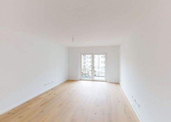 Wohn- und Esszimmer, Ansicht 2 (Beispielwohnung)