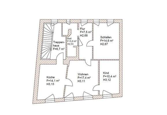 Grundriss 3.Obergeschoss