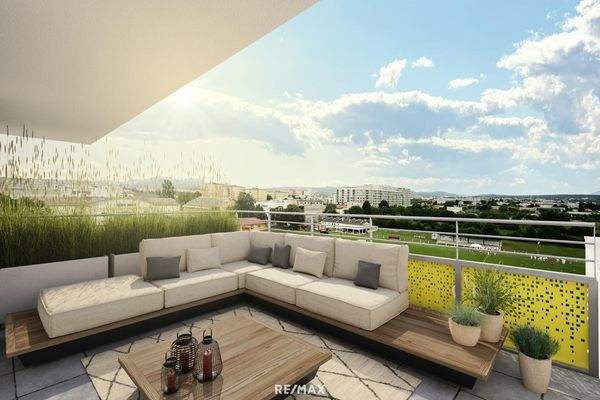 Dachterrasse, Virtuelles Staging