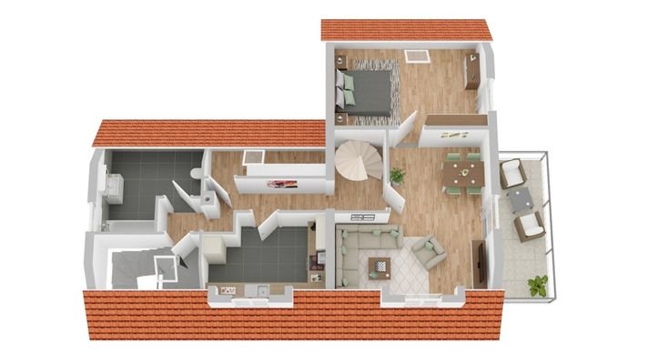 Grundriss Wohnung Dachgeschoss