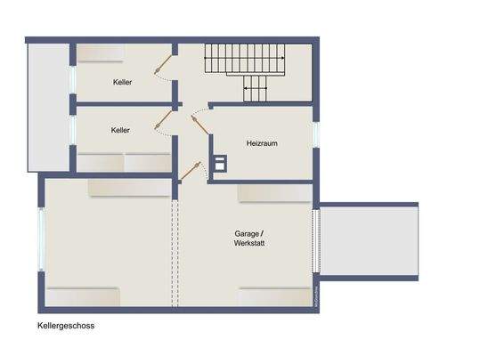 Grundriss KG visualisiert