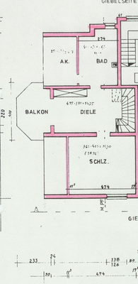 Grundrissplan Obere Etage 