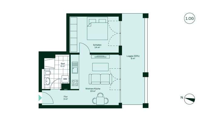 Grundriss der Eigentumswohnung