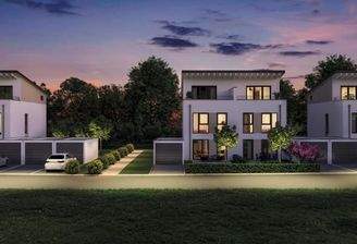 Gartenansicht bei Nacht