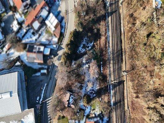 Blick zum Grundstück