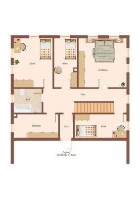 Skizze Grundriss Obergeschoss