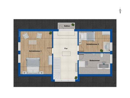 Grundriss Obergeschoss