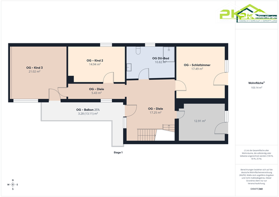 Obergeschoss-linke Haushälfte
