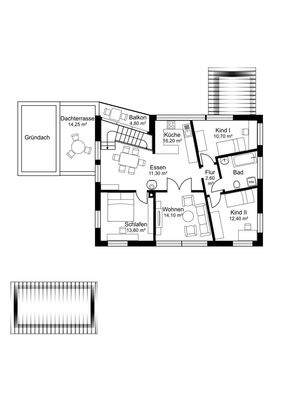 Obergeschosswohnung Grundriss