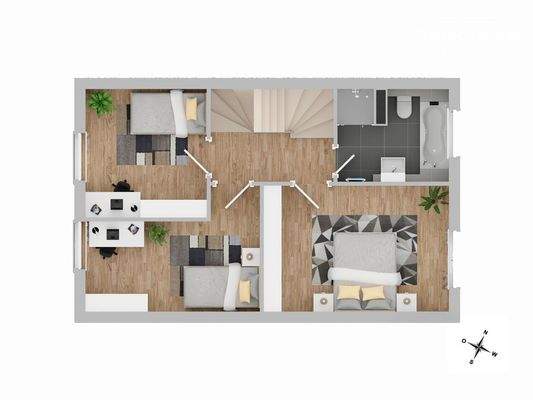 1. OG Grundriss Haus 4