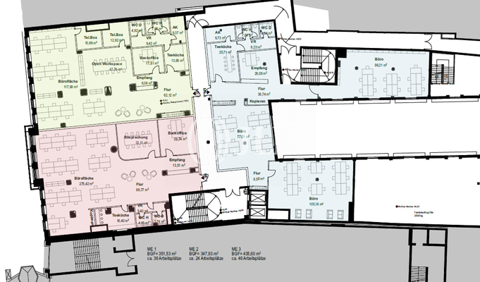 Grundriss 2. OG 1204 m² Darste
