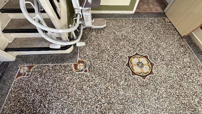 Terrazzoboden im Eingangsbereich