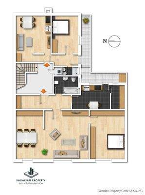Bestand 2. Obergeschoss (Gestaltungsbeispiel)