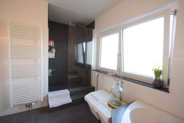 Separate Dusche und Handtuchhalterheizung