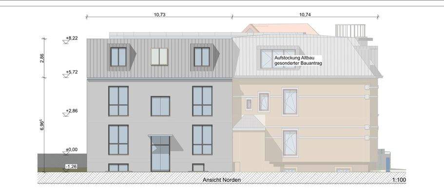 Ansicht Norden Anbau Bestand