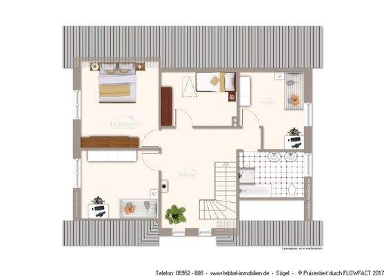 Dachgeschoss - Exposéplan - Skizze