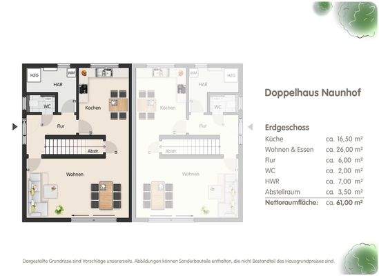 Doppelhaus Naunhof Grundriss