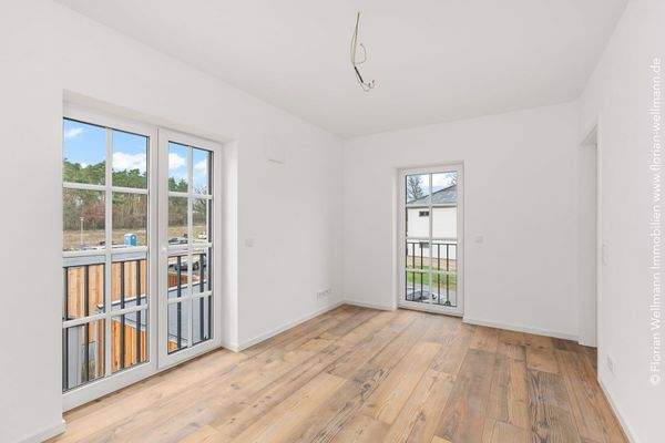 Beispiel für einen Wohnraum in einer Obergeschosswohnung.