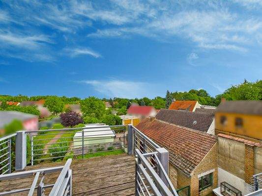 Blick vom Balkon des DG