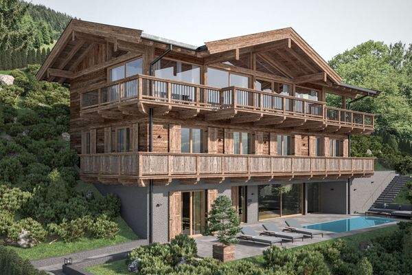 KITZIMMO-Grundstück mit Baugenehmigung für 2 Luxuschalets - Immobilien Itter kaufen.