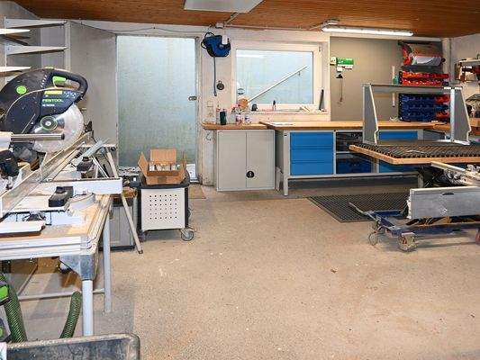 Werkstatt unter der Garage