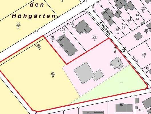 Amtlicher Lageplan Ausschnitt gross