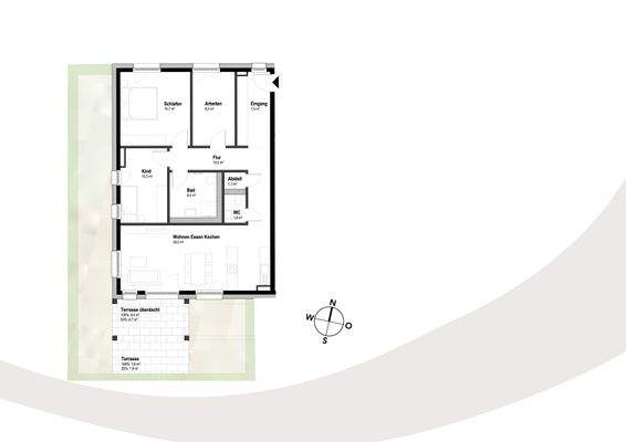 Wohnung H2.0.3 mit Garten