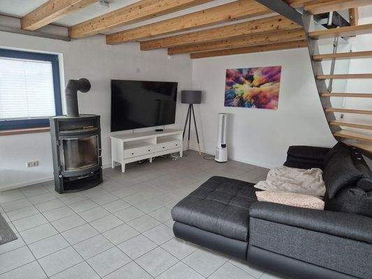 Wohnbereich mit Kaminofen