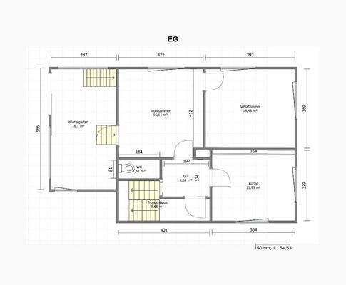 Erdgeschoss mit Wintergarten