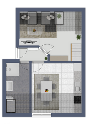 Grundriss WE 07- DG links