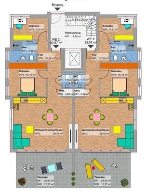 Haus 1 - Grundriss WE 1, EG