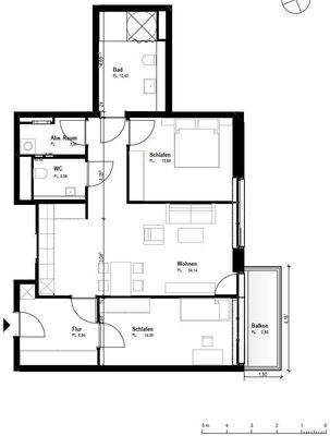 Grundriss der Wohnung
