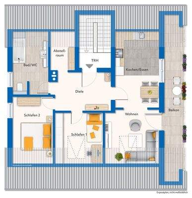 Grundriss vom Dachgeschoss