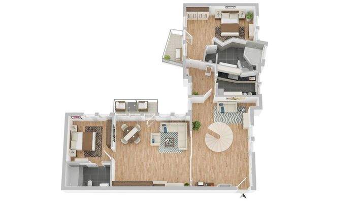 Grundriss-Skizze Ebene 1